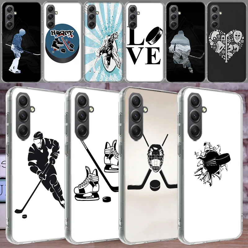 Ice Hockey Rink Phone For Samsung Galaxy A15 A25 A35 A55 A71 A51 A41 A31 A21 A11 M12 M30S M31 M32 M51 M52 J8 J6 J4 Cover Clear C