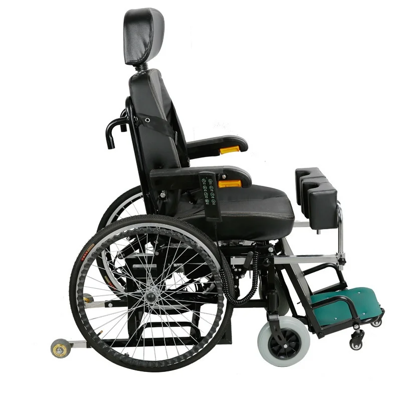 A fully electric standing wheelchair suitable for people with disabilities and paralyzed patients