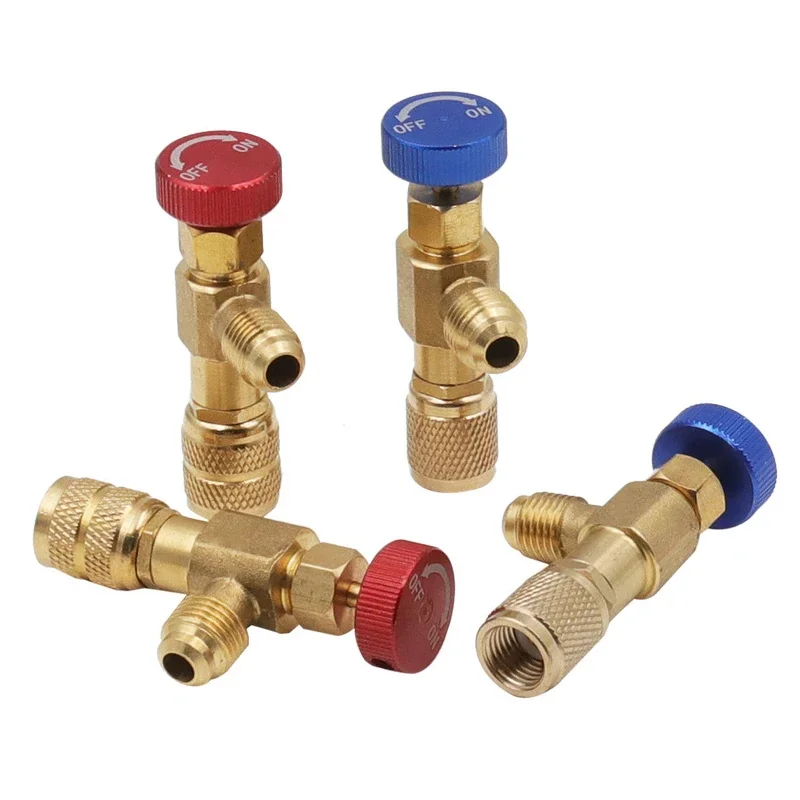 1PC Air Conditioning Refrigerant Safety Valve R410 R22 Refrigeration Charging Safety Liquid Adapter Hand Tool Accessories
