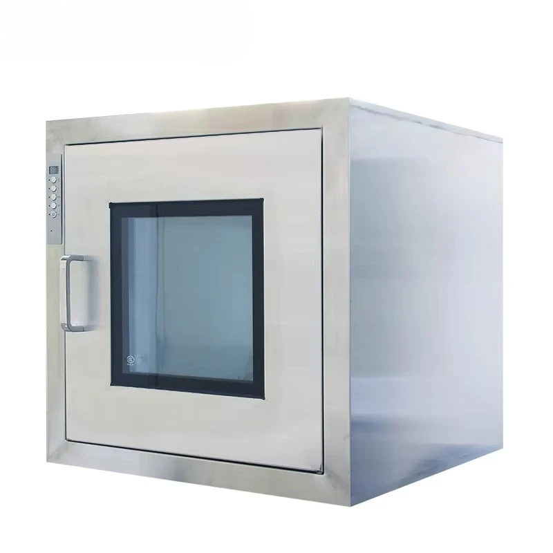 

Class 100 stainless steel cleanrooms use electrostatic transfer boxes