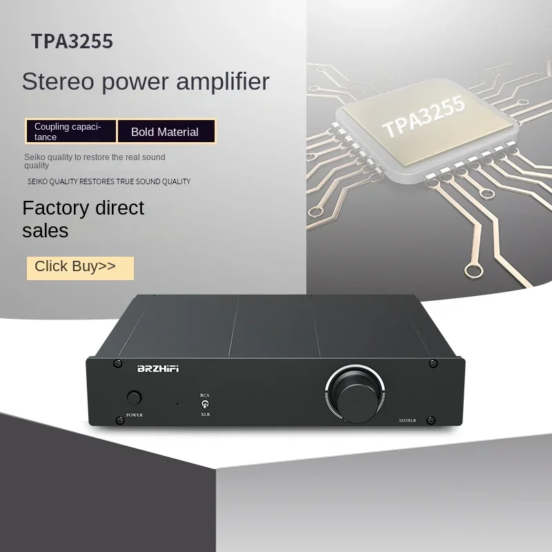 BREEZE 2025 Latest TPA3255 XLR Fully Balanced Input High Power Output 300W * 2 Fever Digital Amplifier