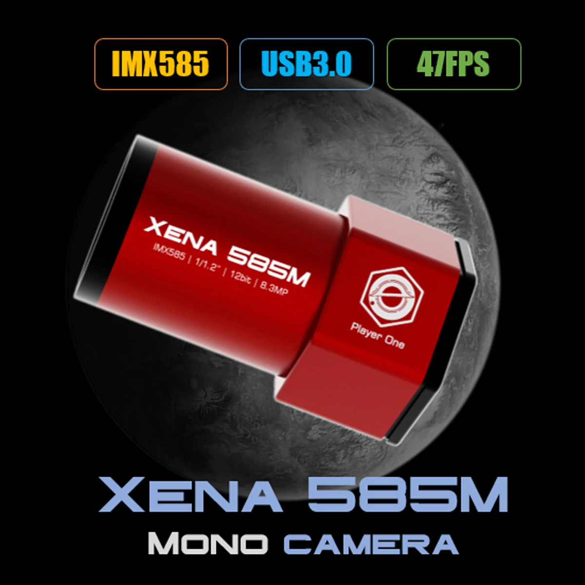 Player One Astronomy Guiding Camera Xena 585M USB3.0 Mono Camera (IMX585) Design for Guiding and Imaging  LD2081B