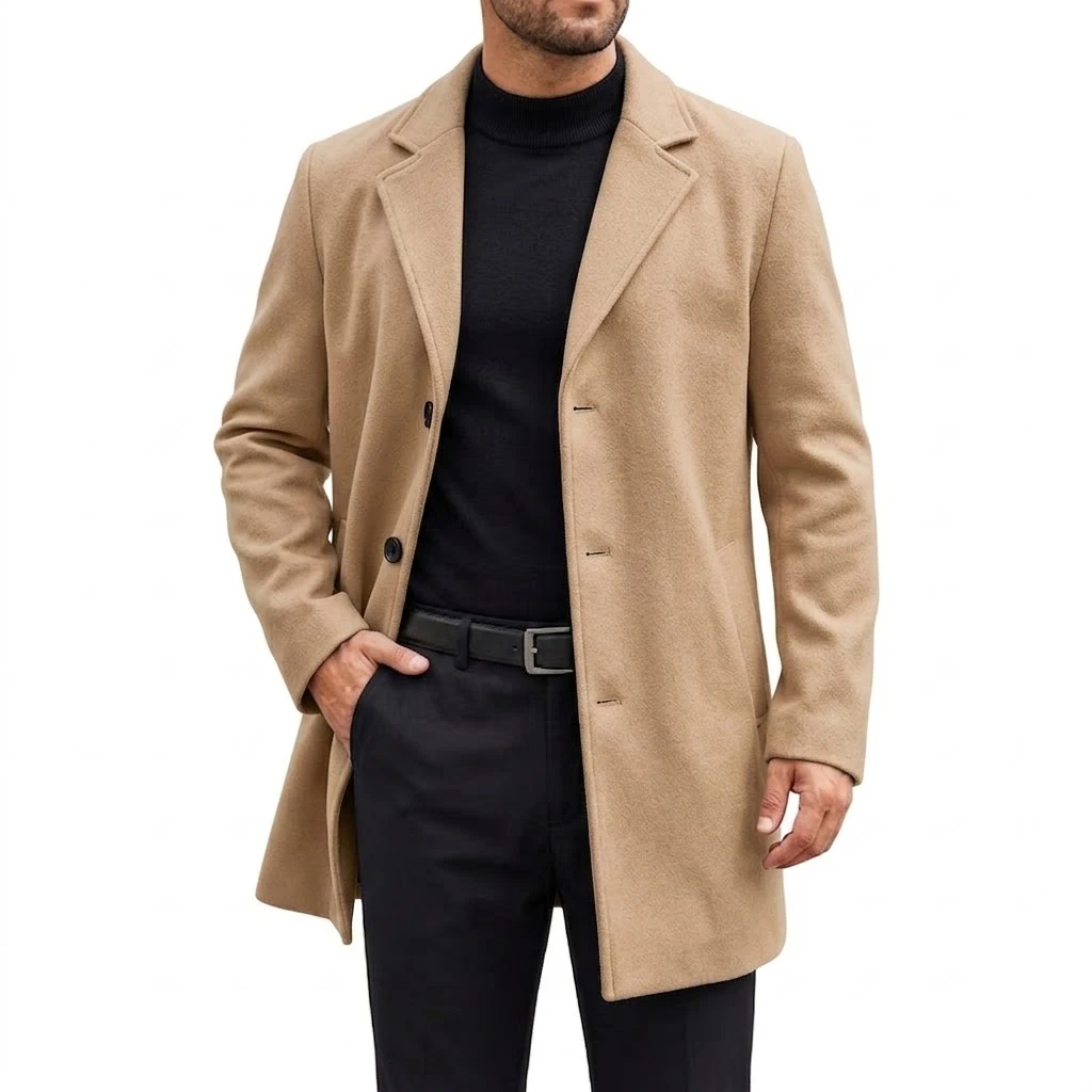 Thumbnail 3 - #9 Latest Mens Wool Blend Overcoats Offers