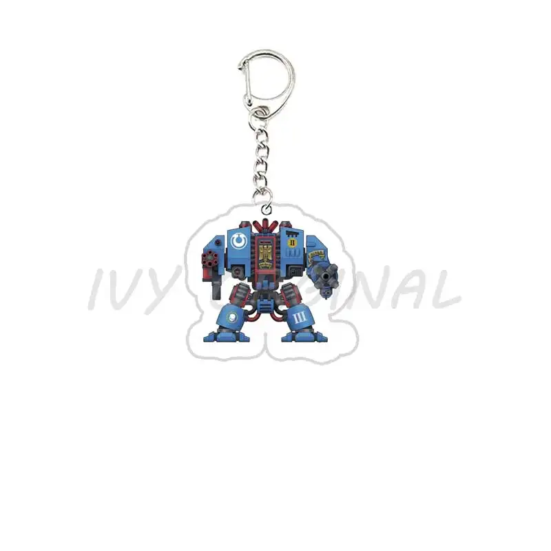 Acrylic Hot Game Warhammer 40K Keychains Warhammer 40K Keychains for Accessories Bag Jewelry Friends Gamer Gifts