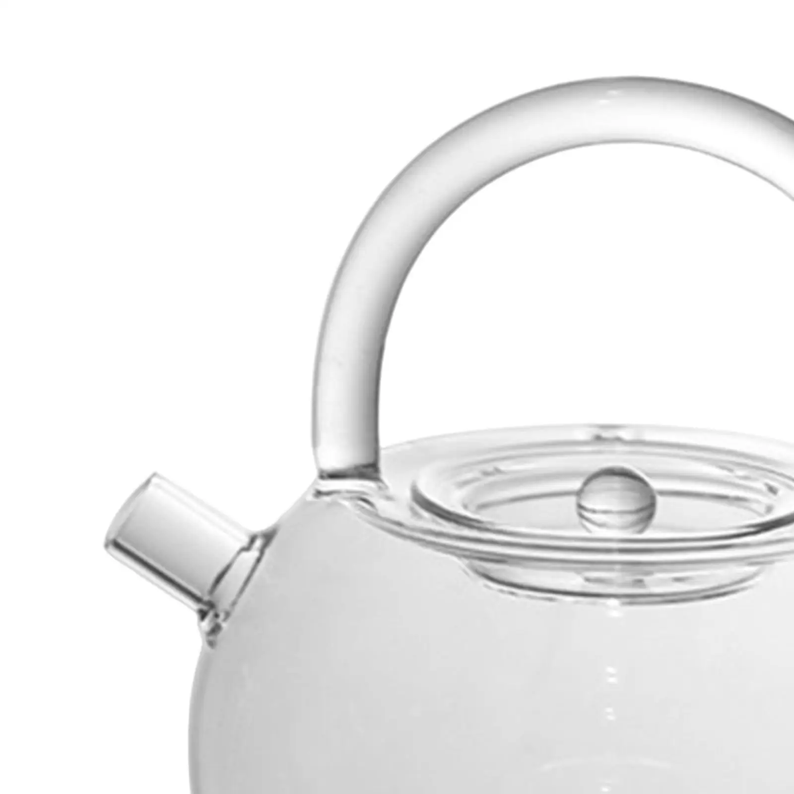 Clear Glass Tea Pot Heatproof Hand Blowing 780ml Container with Handle Borosilicate Tea Kettle for Blooming Loose Leaf Tea Maker