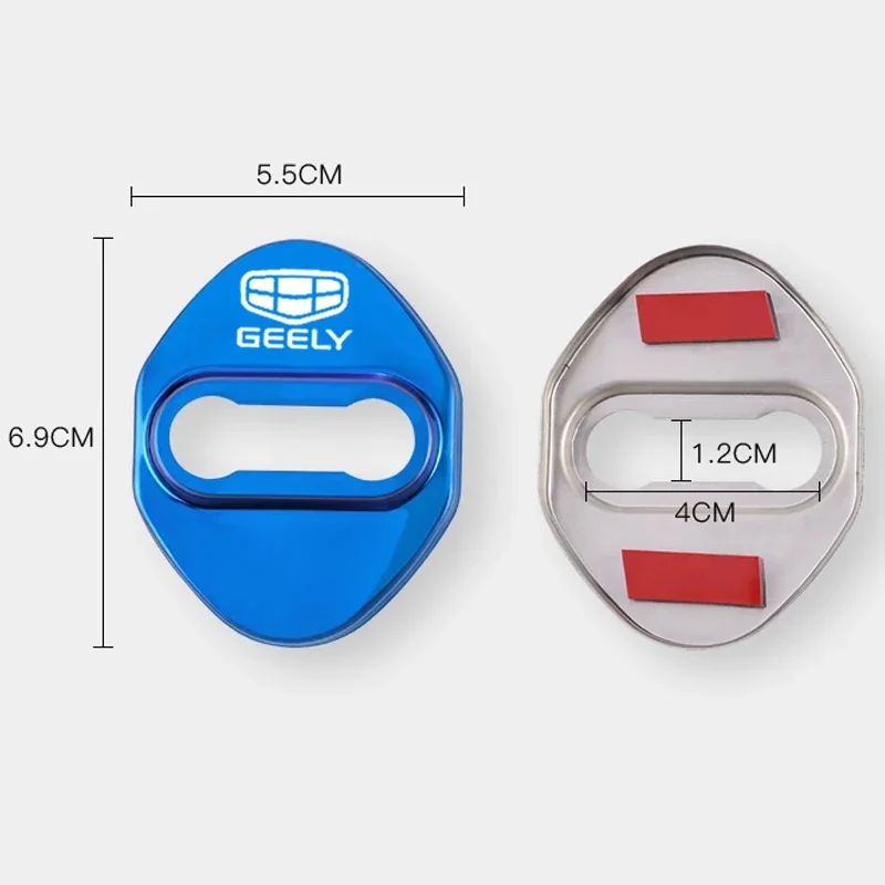 غطاء قفل باب تصميم السيارة ، غطاء شعارات لجيلي ، الاس ، ازكارا ، ايمغراند ، كولراي ، أوكافانغو ، جناح ، أيقونة GX3 ، اكسسوارات السيارات #3
