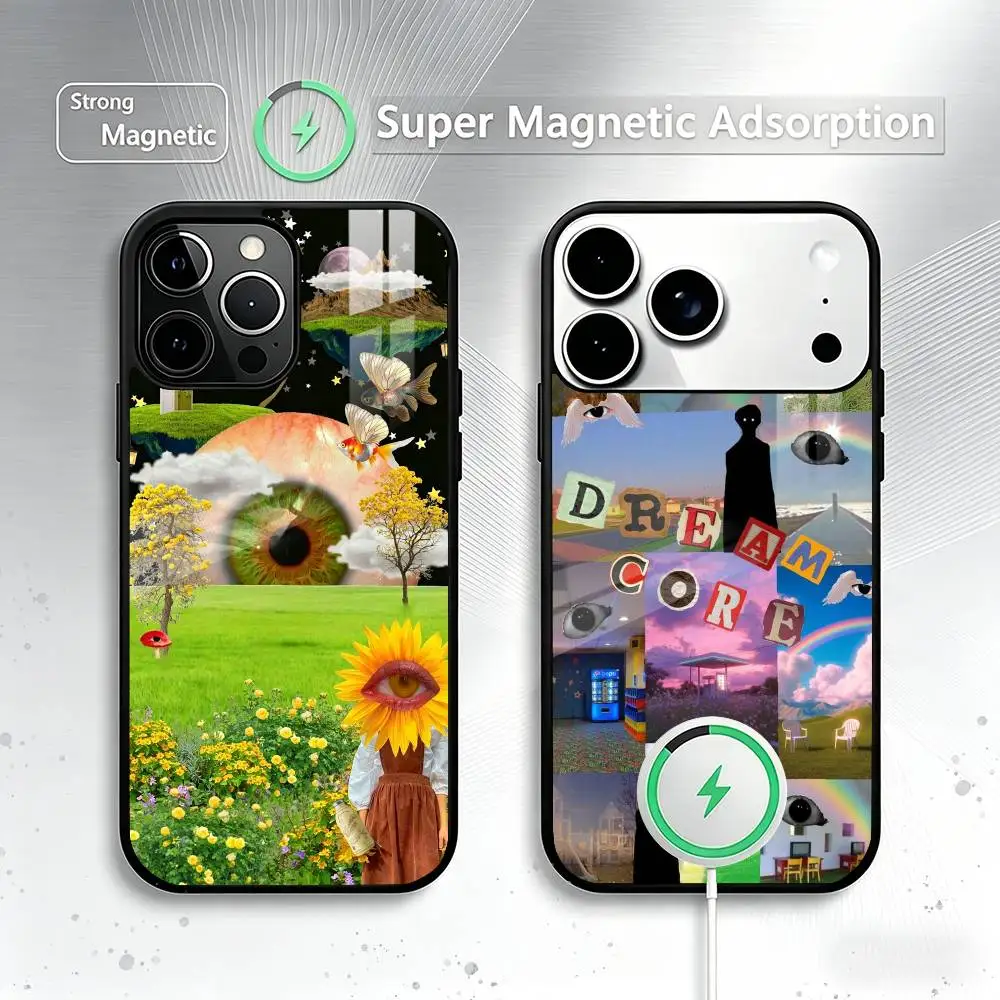 DreamcoreS  Phone Case For iPhone17,16,15,14,13,12,11 Plus,Pro Magnetic For Magsafe Wireless Charging