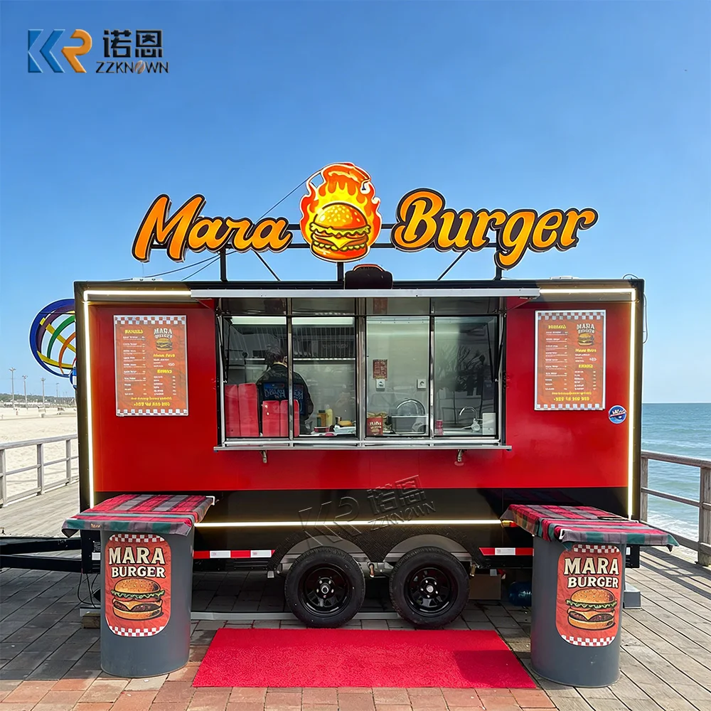 

Mobile Kitchen Customized Hot Dog Fast Food Trailer Cart Street Snack Truck Coffee Shop Pizza Food Truck with CE Certification