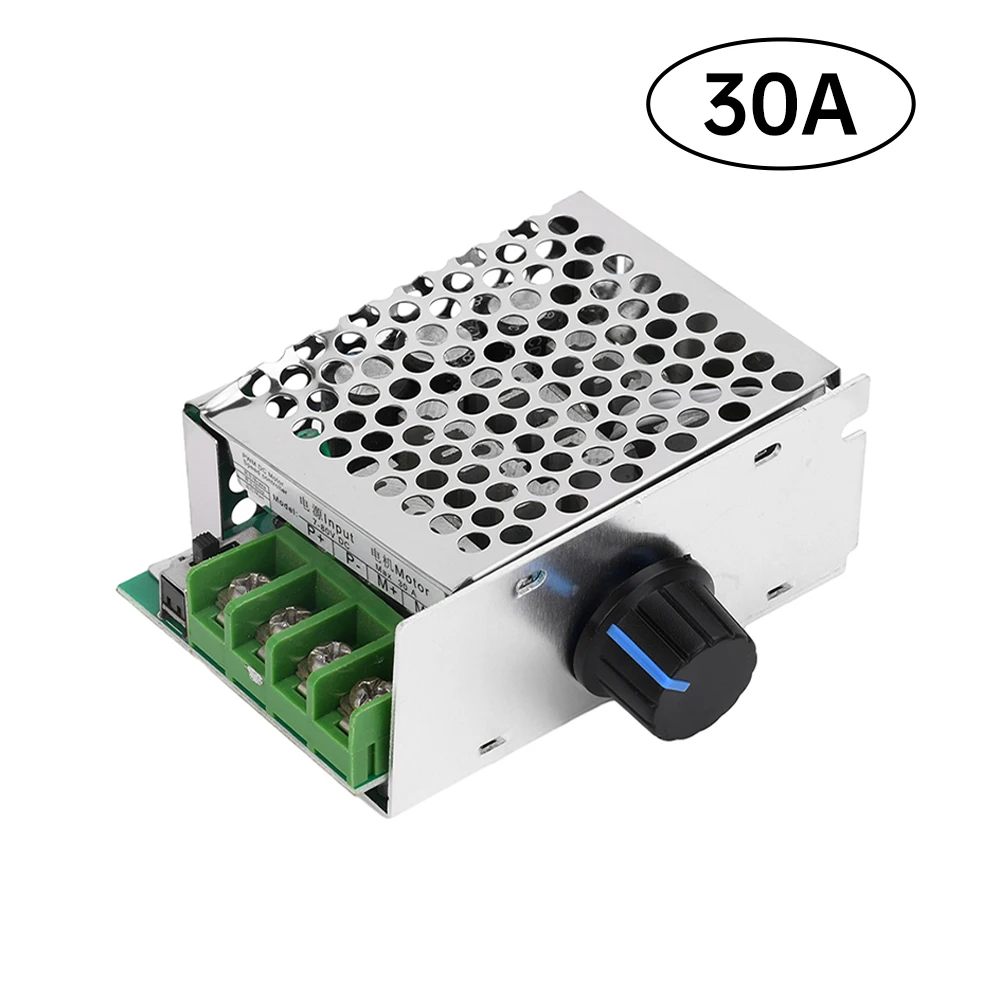 30A PWM 7-70V DC Motor Speed Controller Module 12V 24V 36V 48V 60V Adjustable Speed Regulator Control Governor Switch