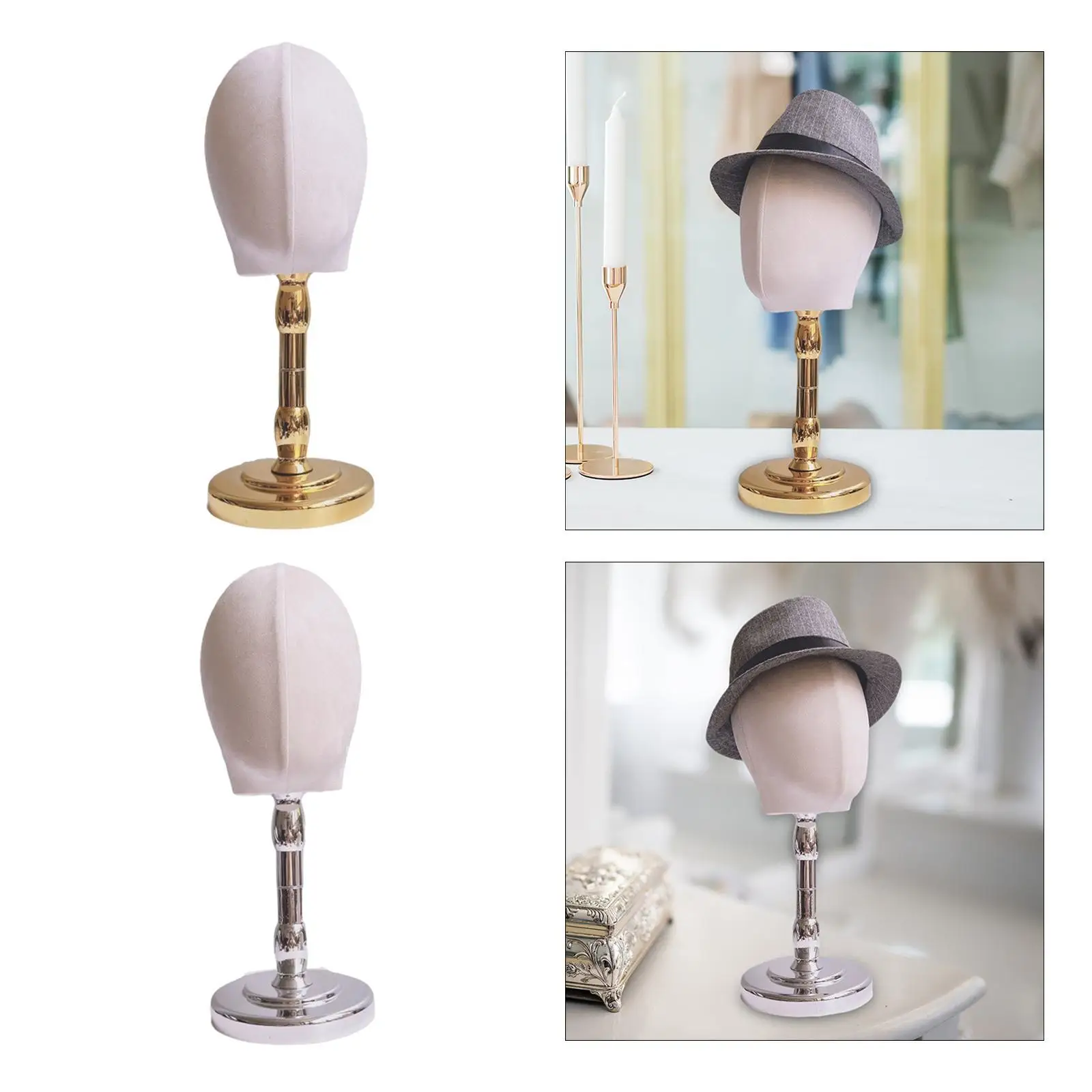 Manikin Head Hat Display Head, หูฟังแบบพกพา Rack Hairpiece รุ่น Caps Storage Rack สําหรับหมวกฮาโลวีนหูฟัง