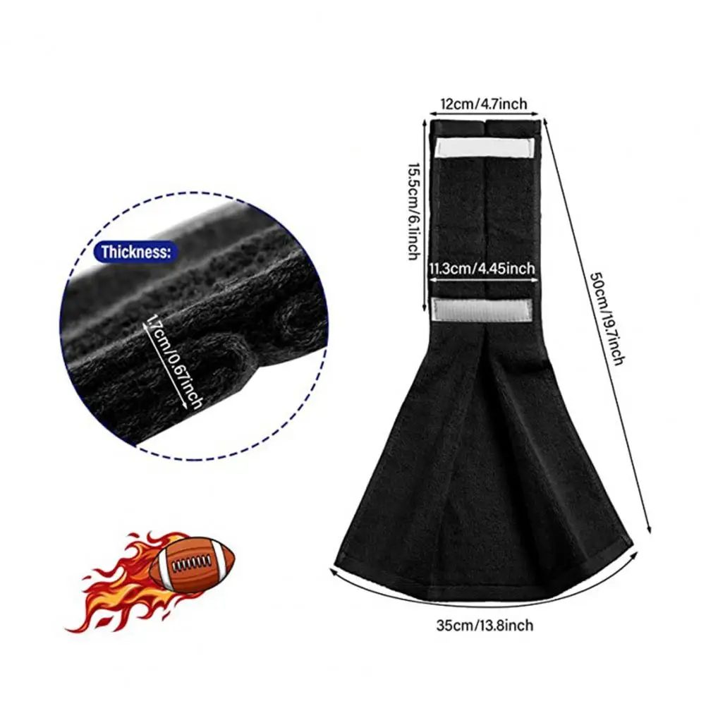 Skin-friendly Workout Towel Portable Football Field Towel with Hook Loop Fastener for Gym Golf Fitness Super Absorbent Cotton