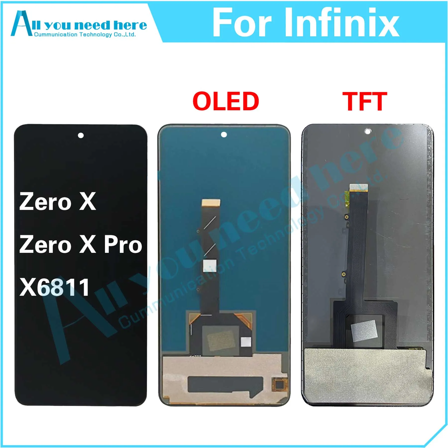 100% Test For Infinix Zero X Pro X6811 LCD Display Touch Screen Digitizer Assembly Repair Parts Replacement