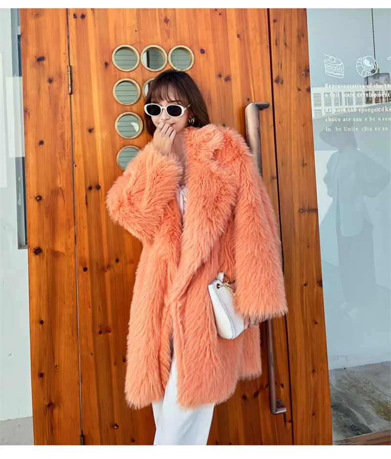 

Новая куртка Lmitation Fox Faux Montage, куртки-лододы, свободное пальто средней длины, термостойкие уличные весенние пальто, зима