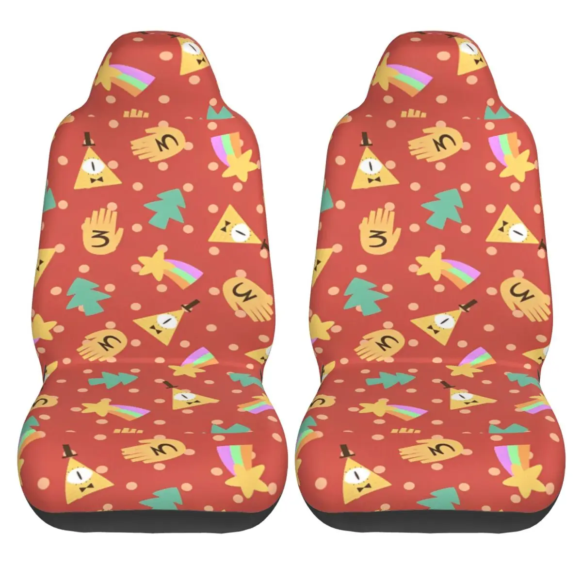 

Gravity Falls Car Seat Covers Polyester Protective Auto Seat Covers 2 Pcs Cute Vehicle Cover