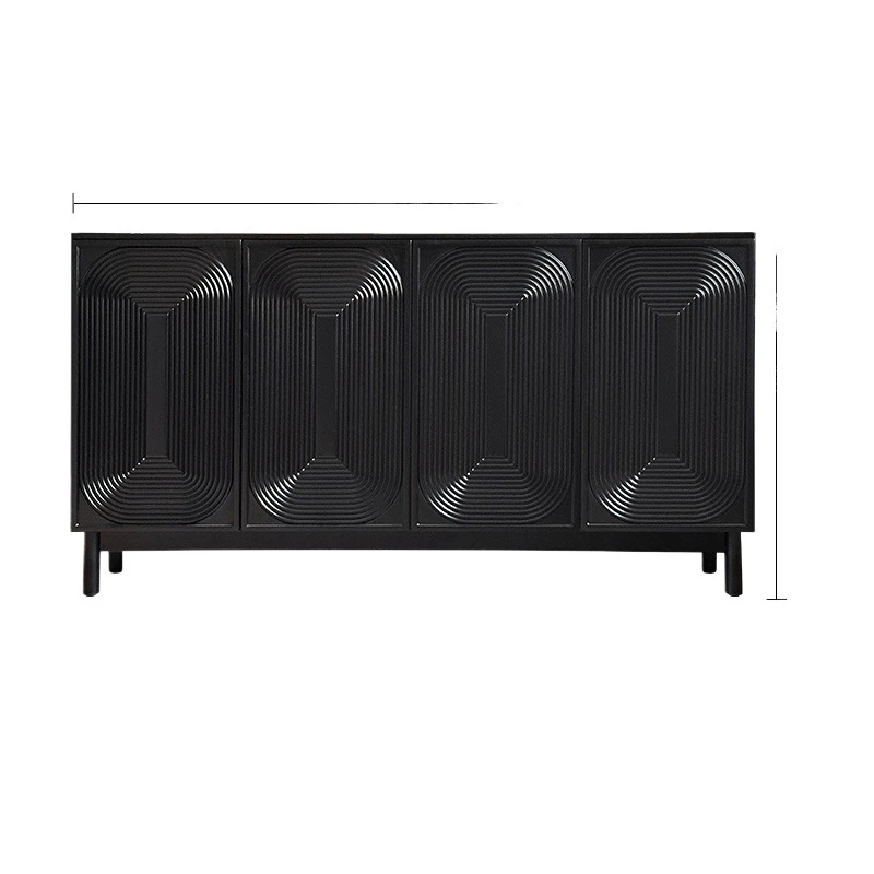 

Wabi-sabi wind dining side cabinet medium and ancient style decoration solid wood simple entrance large-capacity locker