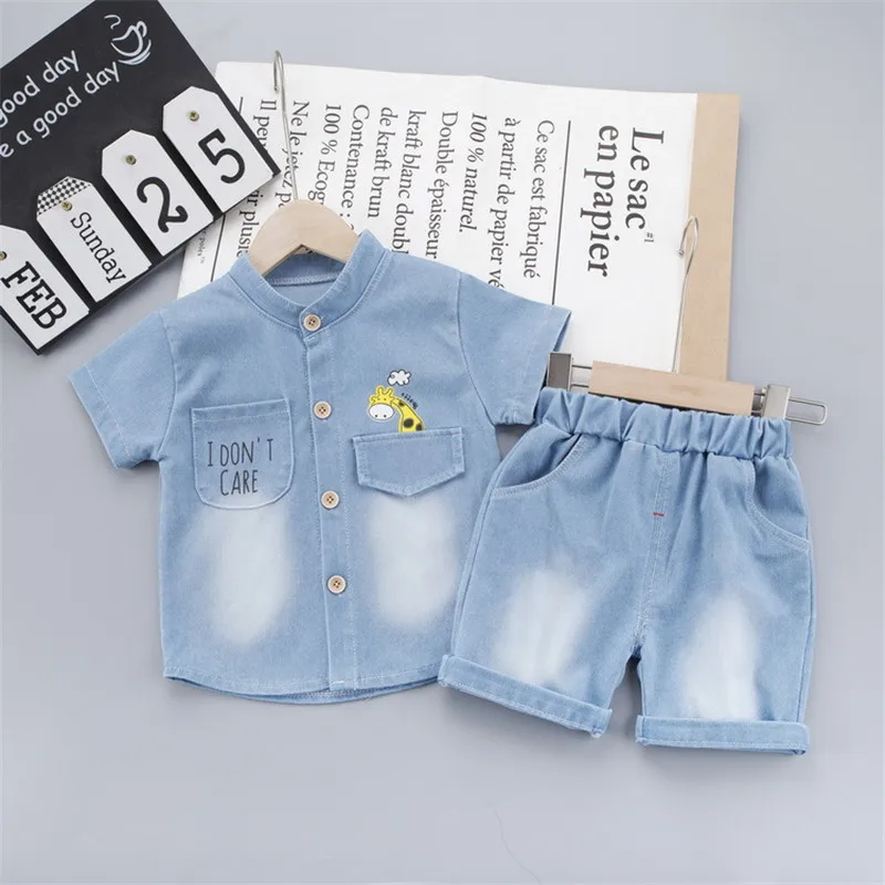 Conjunto de roupas casuais de verão baby boy, shorts e top, roupas infantis, roupas infantis, 2 peças