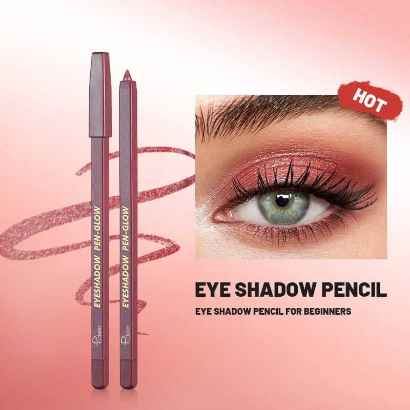 Pudaier 24 kolory opcjonalne cienie do powiek w sztyfcie, kolorowy cień do powiek w pisaku, perłowy eyeliner w żelu w pisaku