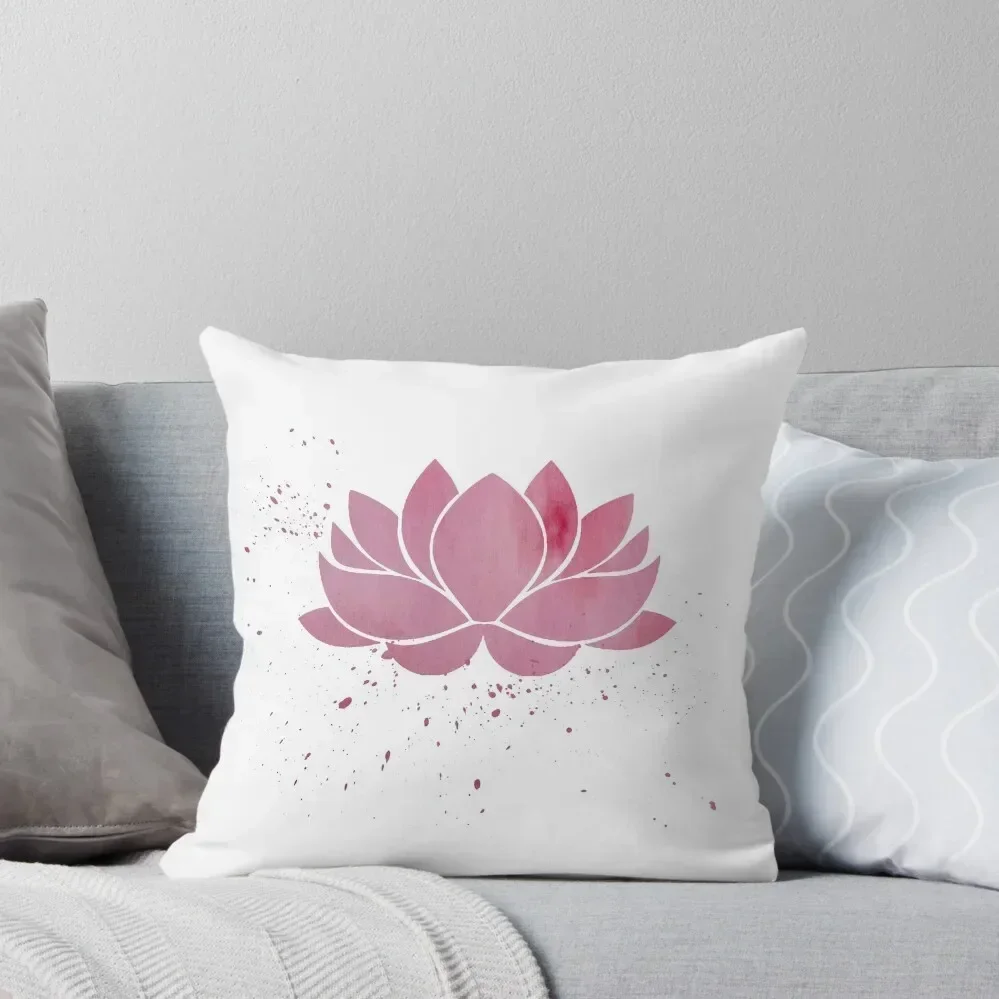 

Pink Buddhist Lotus Flower Throw Pillow Decorative pillowcase Sofa Cushions Cover Cushions Home Decor Luxury Pillow Case pillow