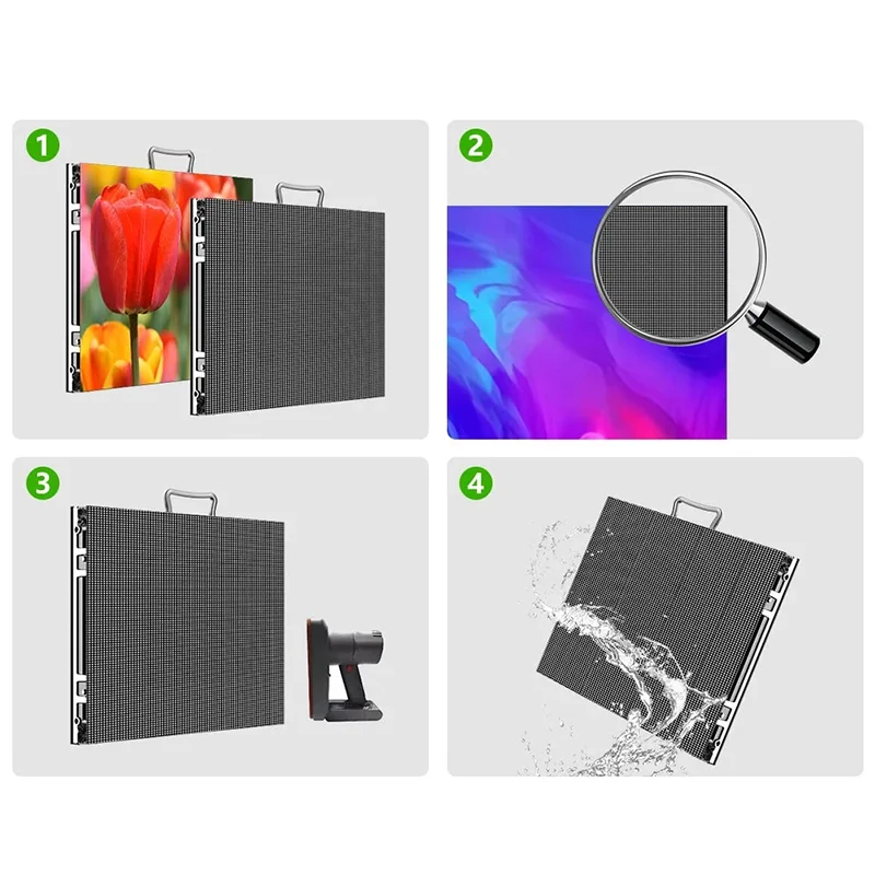 Never Black Led Curved Screen Pantalla LED P3.91 P2.6  Indoor Outdoor Flexible Curve Rental LED Display Stage Screen Panel