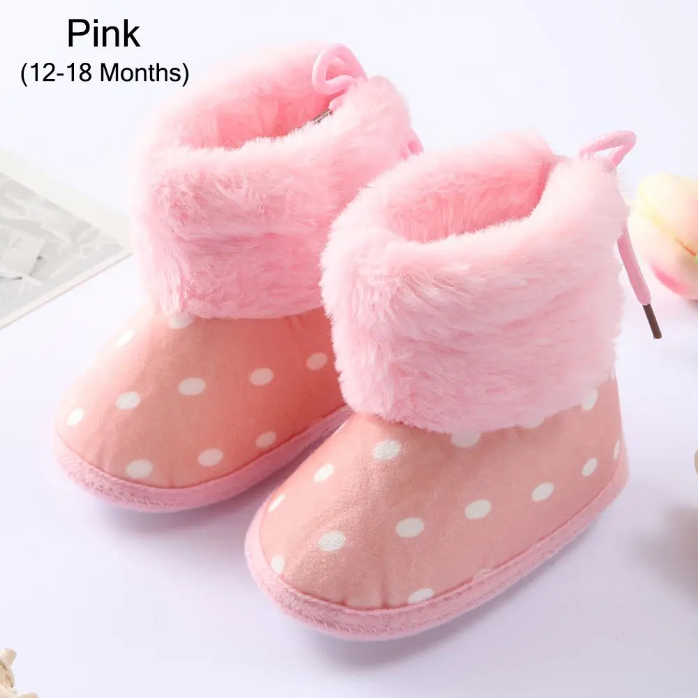 

Winter Warm Cozy Fleece Non-Skid Prewalker First Walking Shoes Infant Shoes Boots Snow Boots