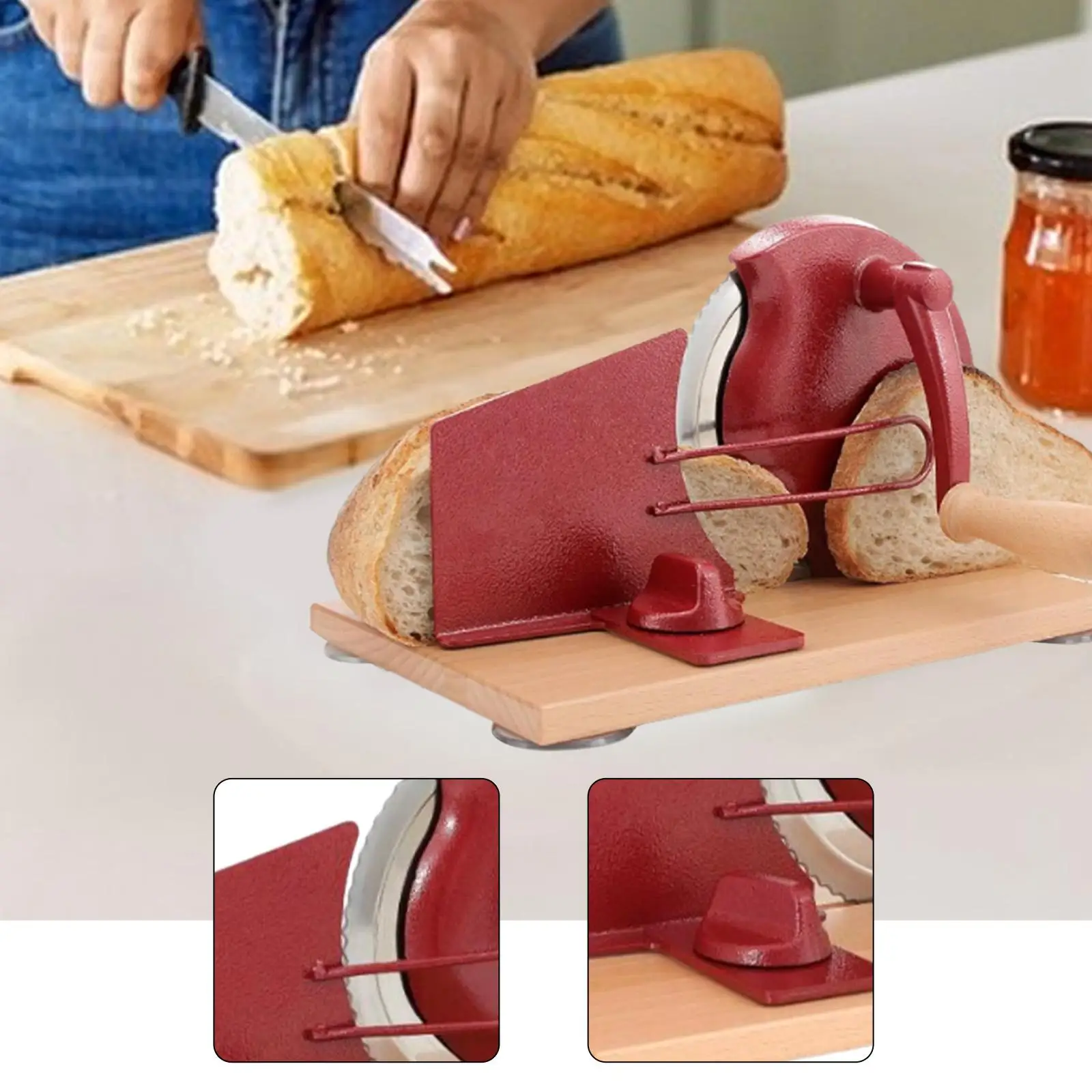 

Manual Bread Slicer for Sourdough Versatile for Uniform Slices for Home