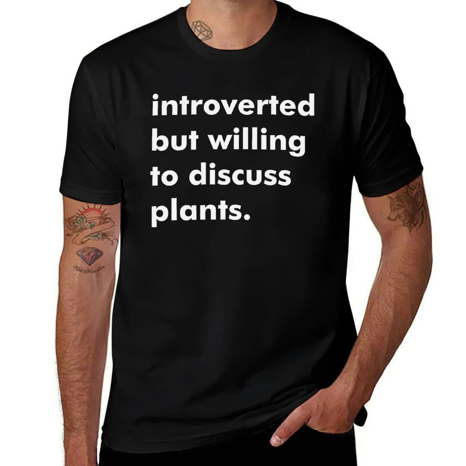 

Introverted but willing to discuss plants T-Shirt Louboutins vintage clothes mens graphic t-shirts anime