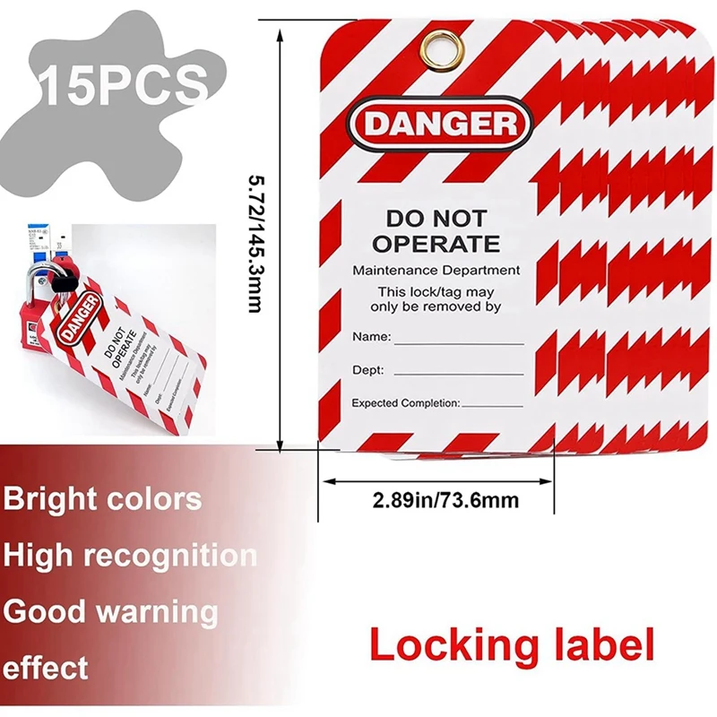 2Set Lockout Tagout Kit, Nylon Ties, Safety Padlocks With Number,Group Lockout Hasps, Universal Kit With Red Pocket Bag