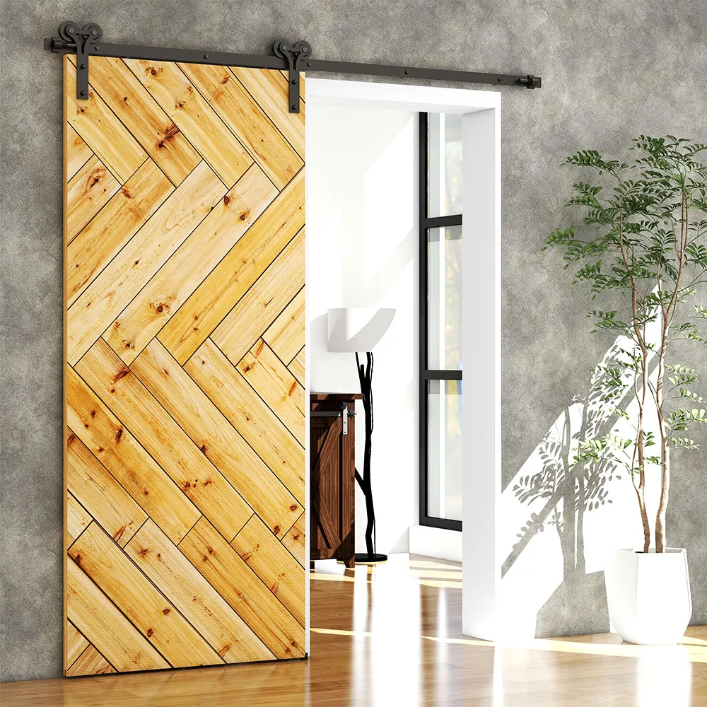 Imagem -03 - Kit de Hardware de Porta de Celeiro Deslizante Pesado Suave e Silencioso Fácil de Instalar Painel Único Estilo em Forma de y