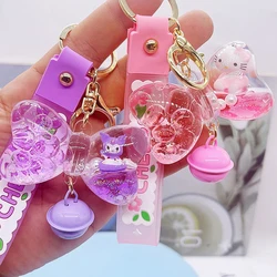 New Cartoon Wind Chimes Quicksand Bow Keychains Personality Trendy Bags Pendants