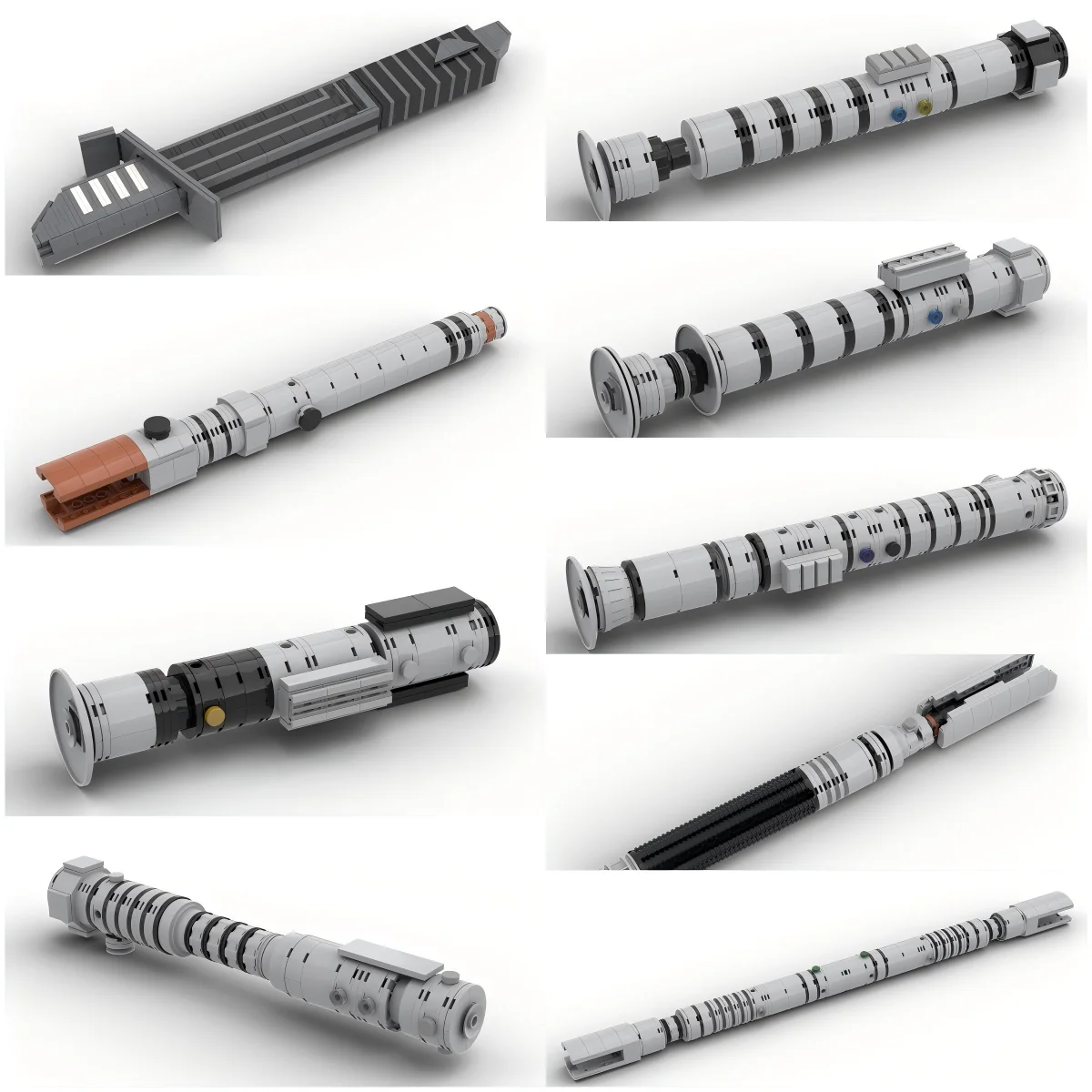 

MOC Космическая война, световой меч, серия, классический фильм, военные строительные блоки, сборная модель игрушки, детский подарок, универсальный держатель