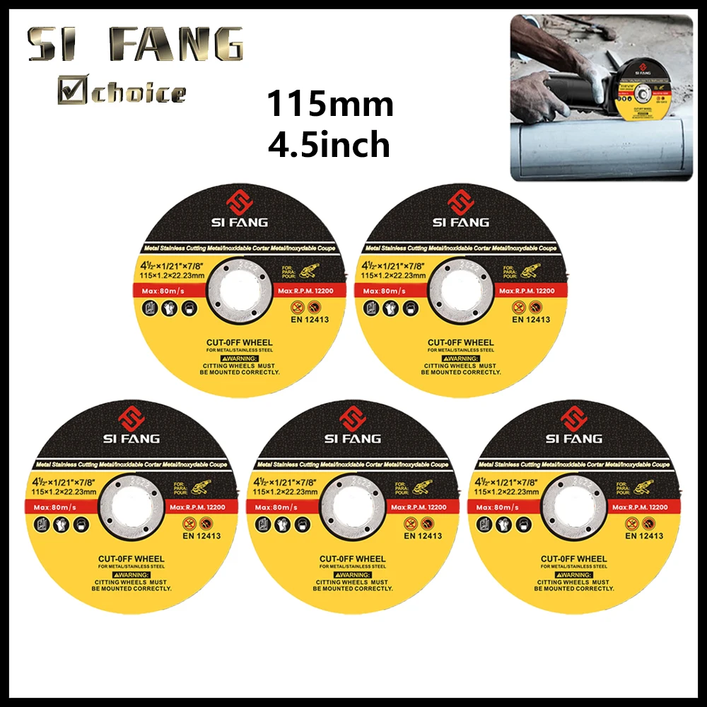 

5pcs 4.5inch Circular Resin Saw Blade Grinding Wheel Metal Cutting Disc Angle Grinder Accessories for Wood Iron Metal Pvc Cut