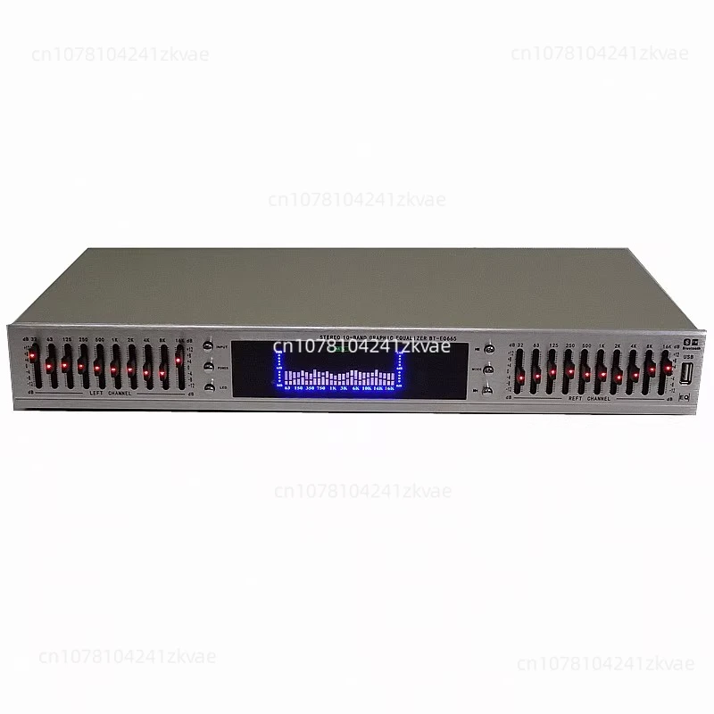 Digital high-definition stereo preamplifier equalizer with built-in USB Bluetooth home grade equalizer, dual 10 segment 220V