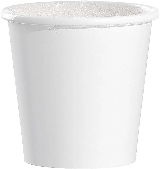 

374W-2050 4oz White, Single Sided Poly Paper Hot Cups, (Case of 1,000)