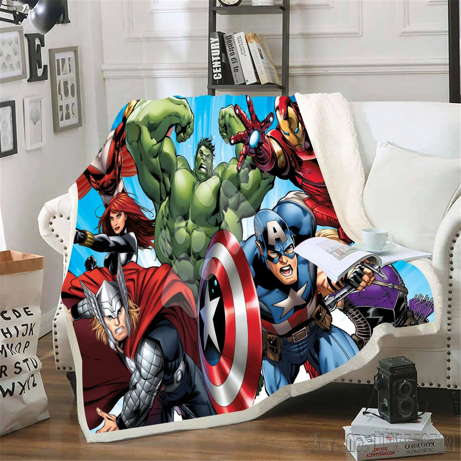 The Avengers Weighted Fluffy Throws Marvel Blankets King Size Luxury For Winter And Baby Custom Made Children Grade A Printed