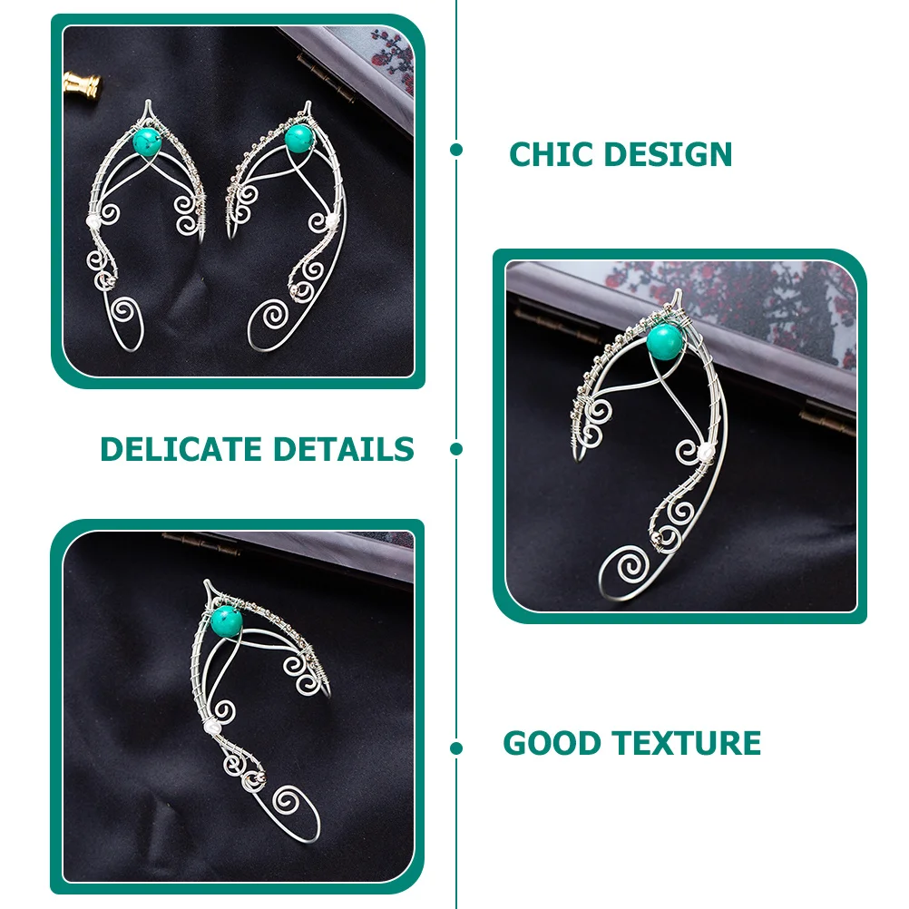

1Pair Vintage Ear Cuffs for Women Elegant Non Piercing Fairy Earrings Clip on Jewelry Gift for Anniversary Birthday Valentine