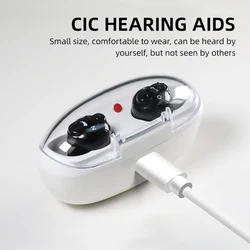 Elderly Rechargeable Type-c Charging with Charging Compartment Hearing Aid Mini Inner Ear Portable Amplifier For Deaf