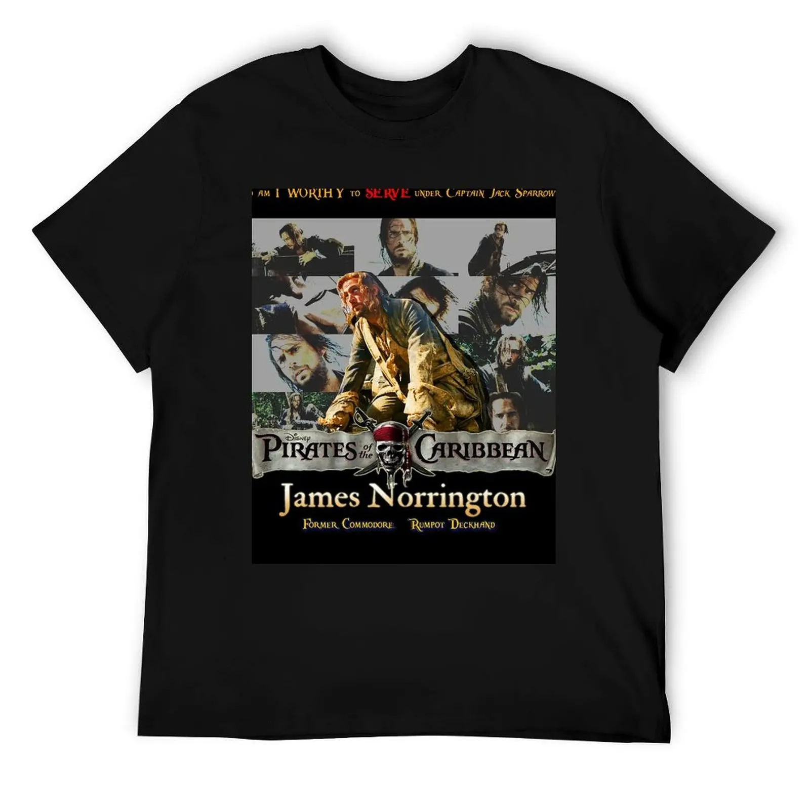 

Rumpot Deckhand James Norrington POTC retro Tribute T-Shirt anime t shirts oversize t shirt for man 100 percent cotton T-Shirt