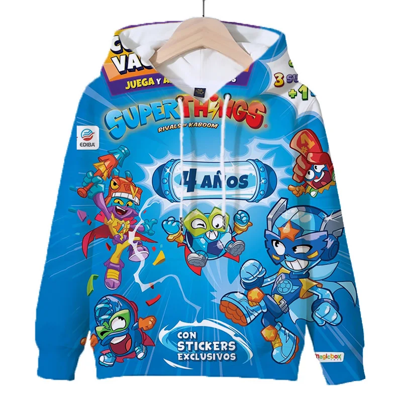 Hoodies Superzings Serie 11 Hoodie Pullovers 3D Cartoon Tops Coat Boys Girls SuperThings Children's Sweatshirts Kids Clothes