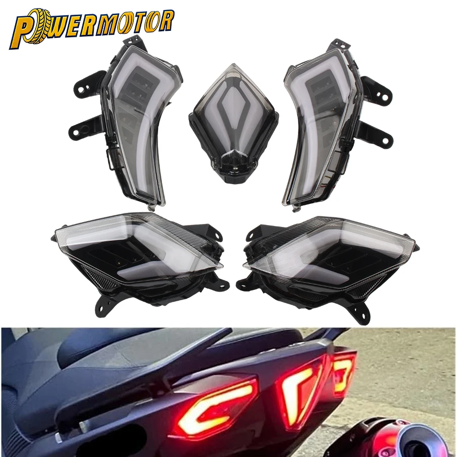 

Motorcycle Front Rear Turn Signals Taillight Brake Lamp Kit Body Indicator Lights Set For Yamaha TMAX530 TMAX 530 2012-2015 2016
