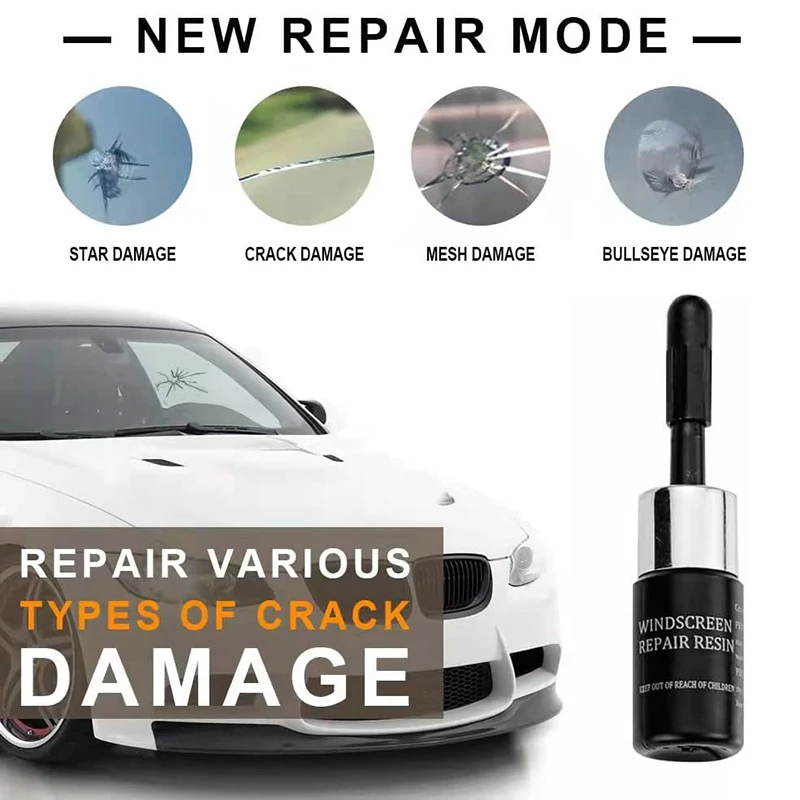 Car Windshield Cracked Repair Tools DIY Auto Window Glass Nano Repair Fluid Windscreen Glass Scratch Crack Restore 1/2Pcs