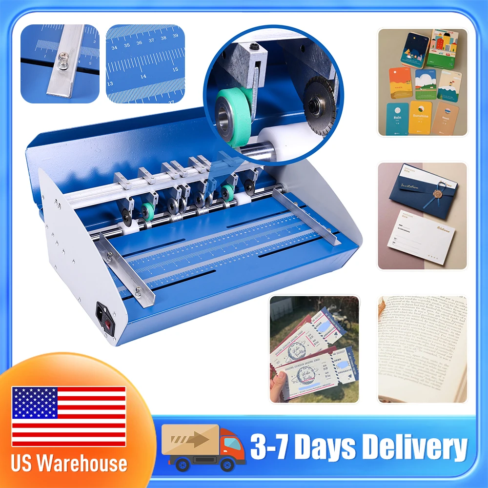 

Электрическая машина 3-в-1 для биговки, перфорации и резки бумаги, 110В, 460мм, со шкалой-линейкой, цельнометаллическая, сверхмощная, для карточек и приглашений