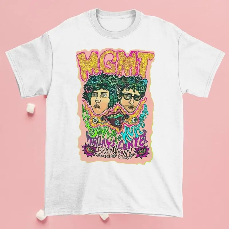 

Новая белая футболка Mgmt Rock Band из хлопка S 234Xl Jh257