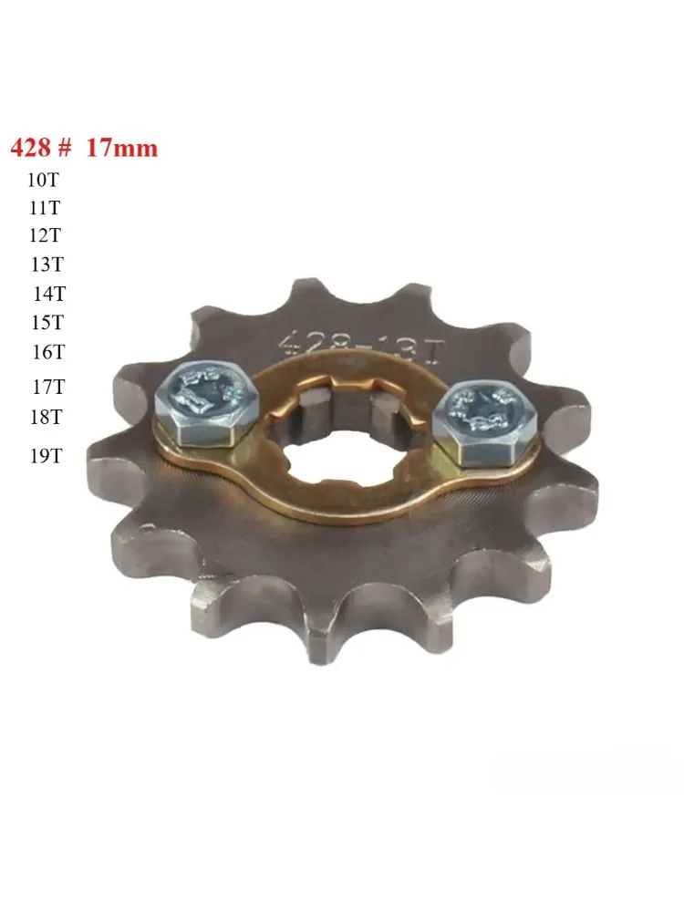 AliExpress NONE 428# 17mm 10 11 12 13 14 15 16 17 18 19 Teeth Front Engine Sprocket For Dirt Pit Bike Monkey Dax ATV Quad Buggy Motorbike Chain