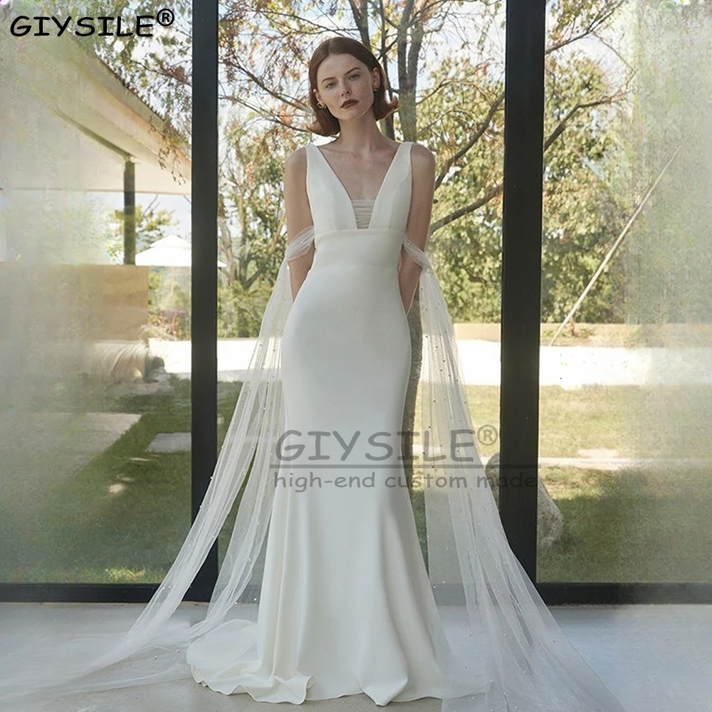 

GIYSILE Customized French White Wedding Dresses Luxury 2025 Morning Gowns New High-end Bridal Photo Shoot Gowns robe de mariage