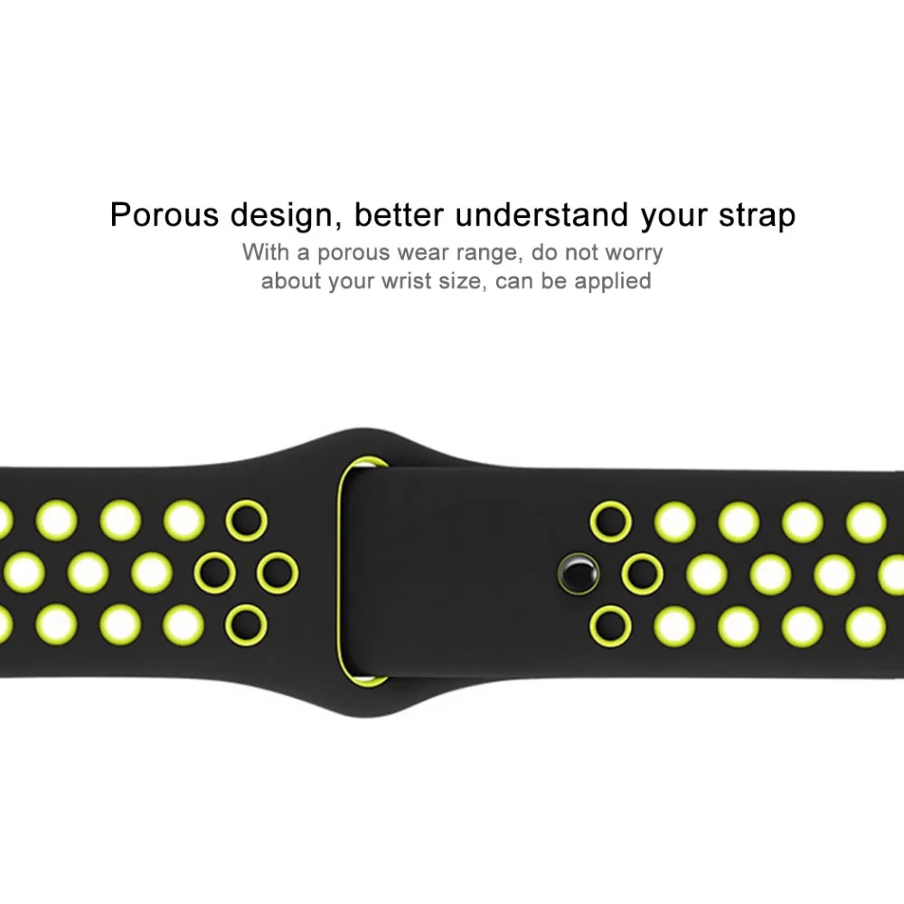 18MM Silicone Breathable Strap For Fossil Gen 4 Q Venture HR/Gen 3 Q Venture Smart Watch Band Women Men Bracelet For Ticwatch C2