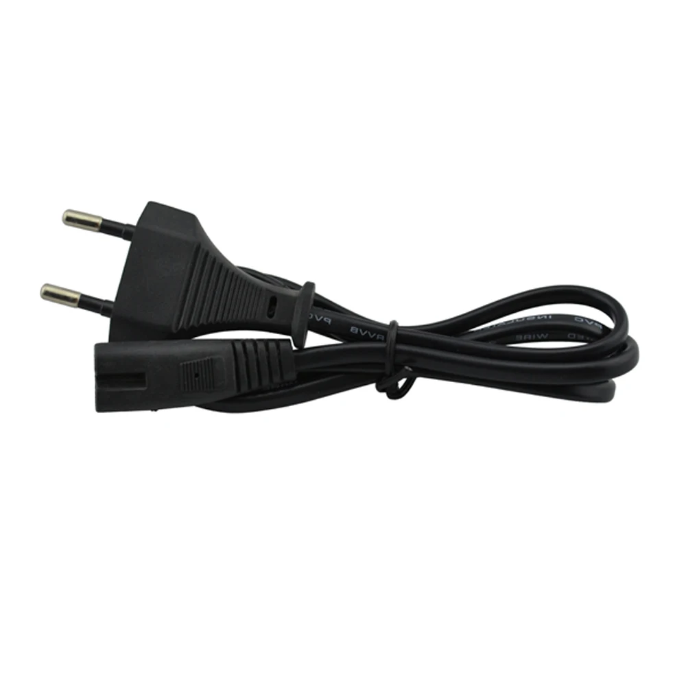 For PS2 PS3 Slim EU plug 2-Prong Port AC power cable cord for PS4 Console Power Supply for xbox EU