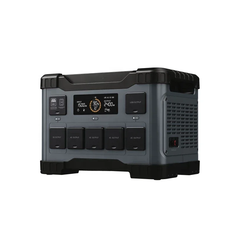 2400w 2150wh LIFEPO4 Battery Portable Power Station Backup 110V Pure Sine Wave AC Outlet Solar Generator  Power Station