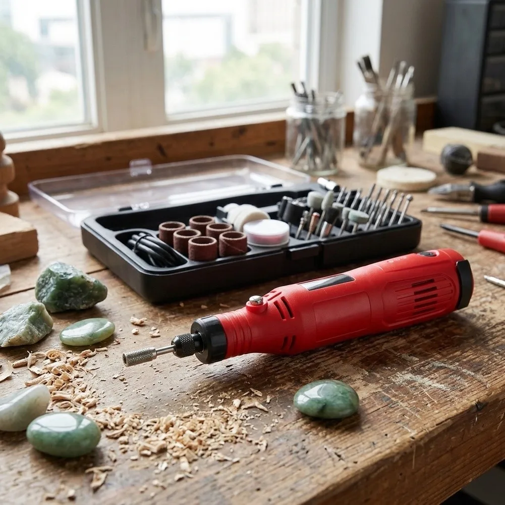 Lightweight Polishing Tool Power Tool Accessory Cordless Rotary Tool Ergonomic Non-slip Handle Hard Plastic Storage Case