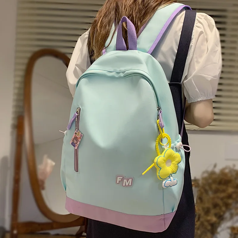 

Female Laptop Trendy Student Bag Women Nylon School Bag Girl Travel Cute Book Backpack Fashion Lady Kawaii College Backpack Cool