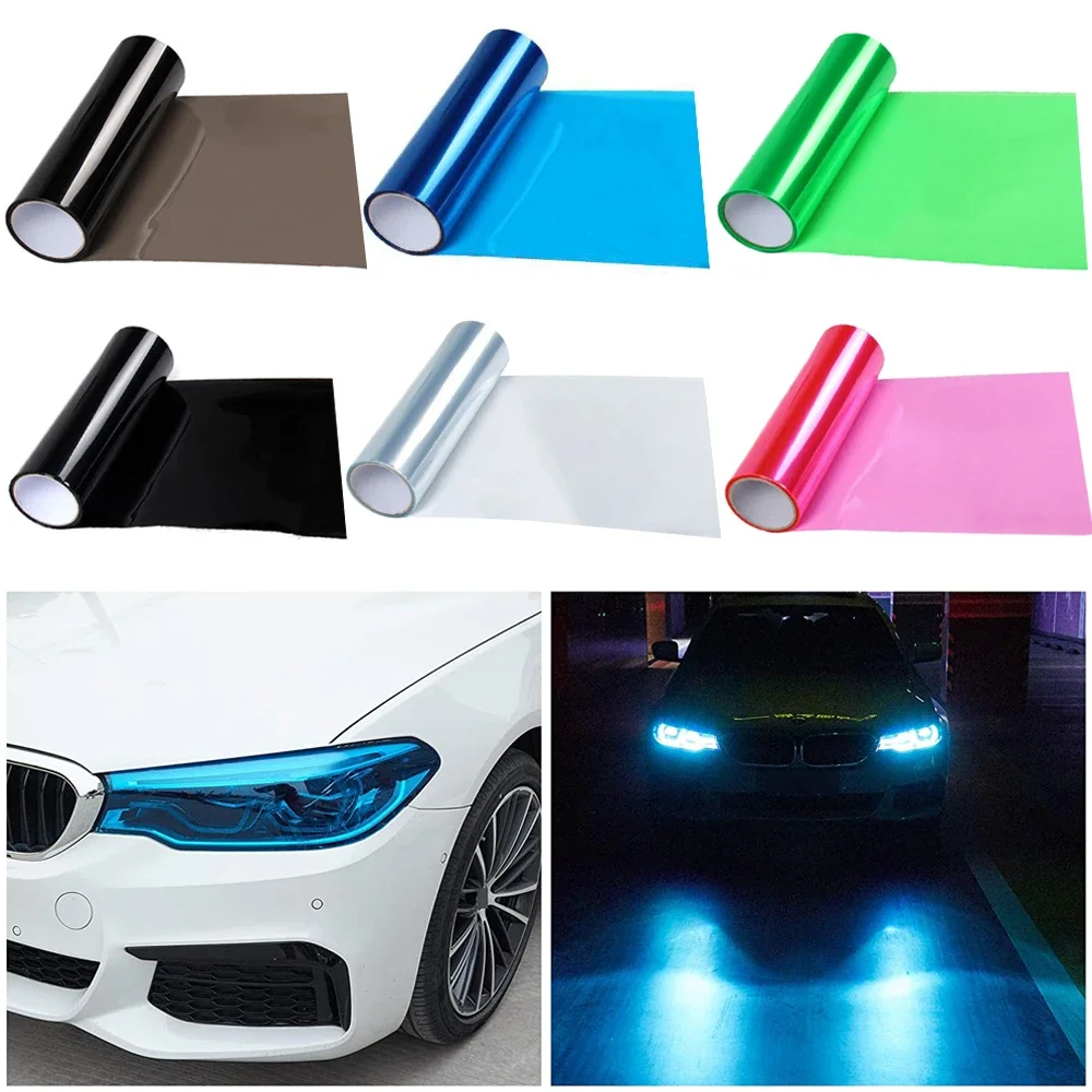 30x60cm Auto Car Light Headlight Taillight Tint Styling Waterproof Protective Vinyl Film Tintting Car Sticker Accessories